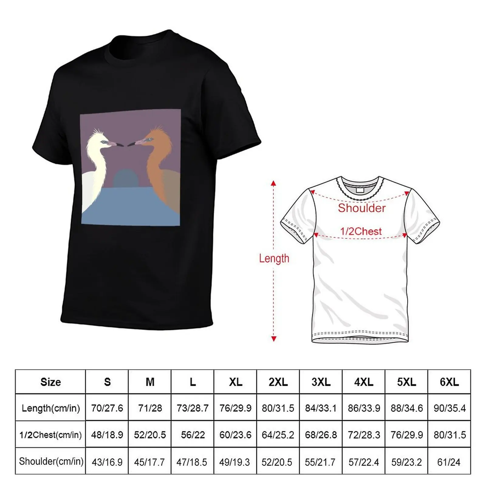 Reddish Egret (Egretta rufescens)Texas Threatened Bird T-Shirt t shirt man plain man t shirt cotton high quality T-Shirt