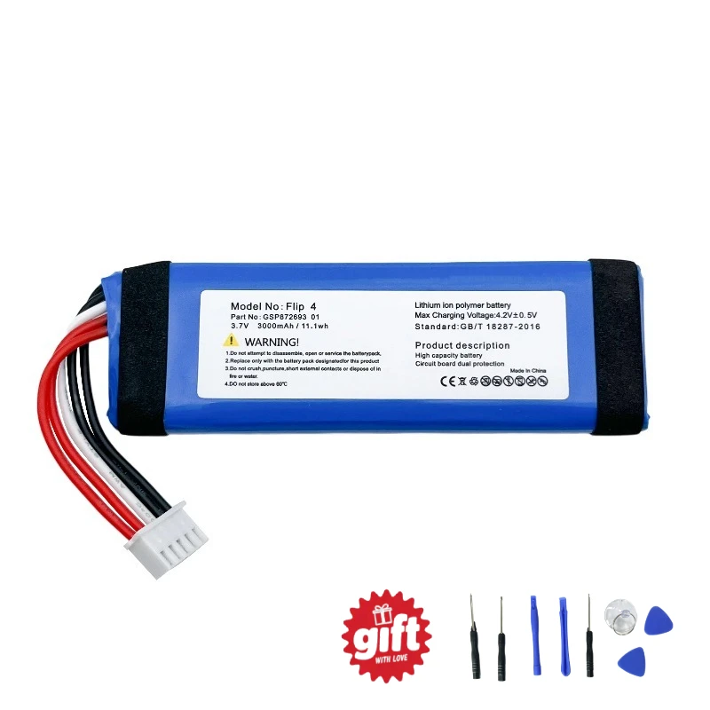 Replacement Battery for JBL Flip 2 3 4 5 Charge 1 2 210SL 4 4S 5 Xtreme 1 3 Boombox 1 2 Bluetooth Speaker with Free Tools view 2