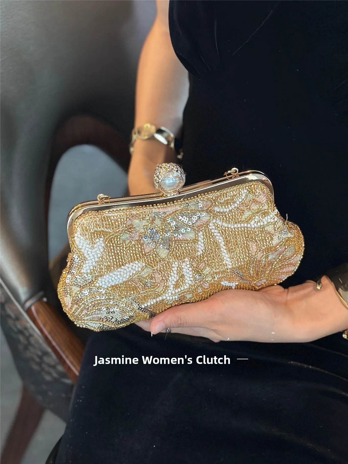 Elegant Vintage Chinese Embroi - Evening Bag Beaded ulasan dan harga