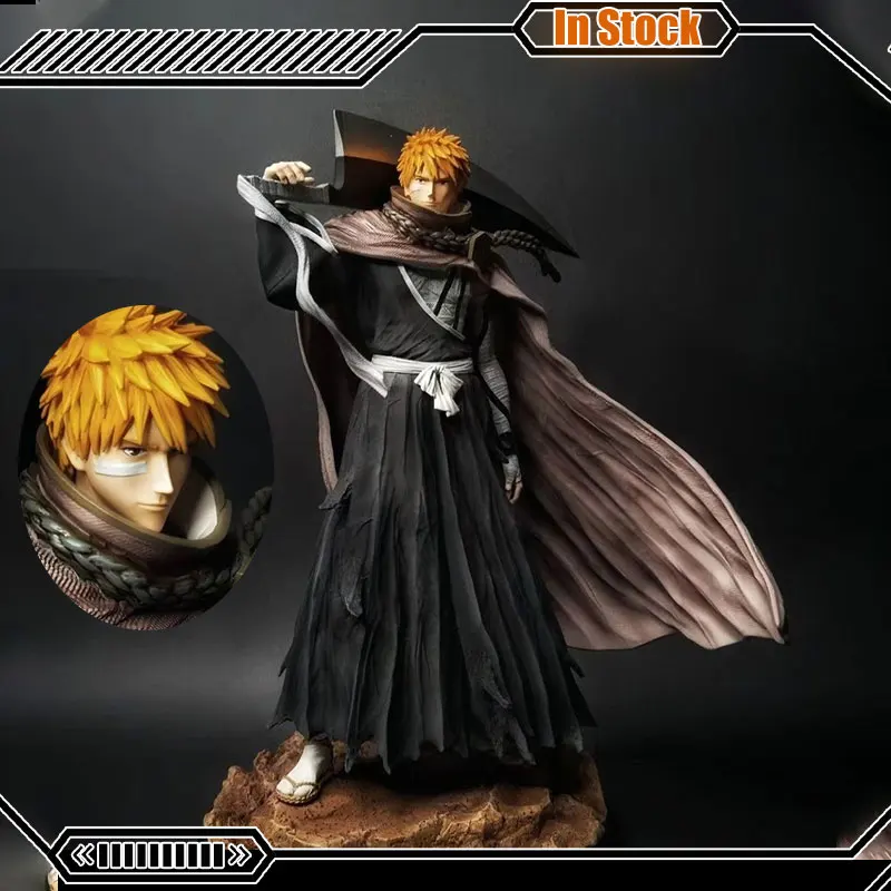 33cm Bleach Anime Figure Kurosaki Ichigo Byakuya Action Figure Game Bleach Statue Collectible Model Doll Birthday Gift Boys Toy