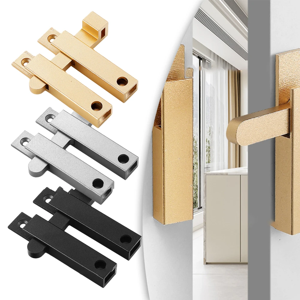 Gerendel pintu paduan aluminium, perangkat keras Rumah pintu logam campuran aluminium, kunci lubang tusuk dengan sekrup