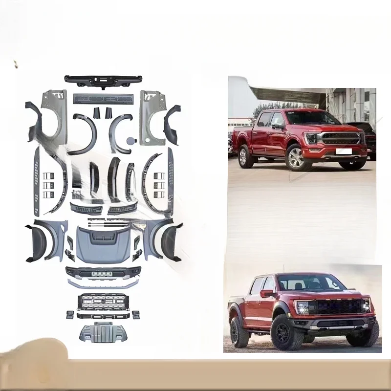 4X4 Offroad Raptor Wide Body Kit Front Rear Bumper Hood Fender Grille Exterior Refit Parts for F150