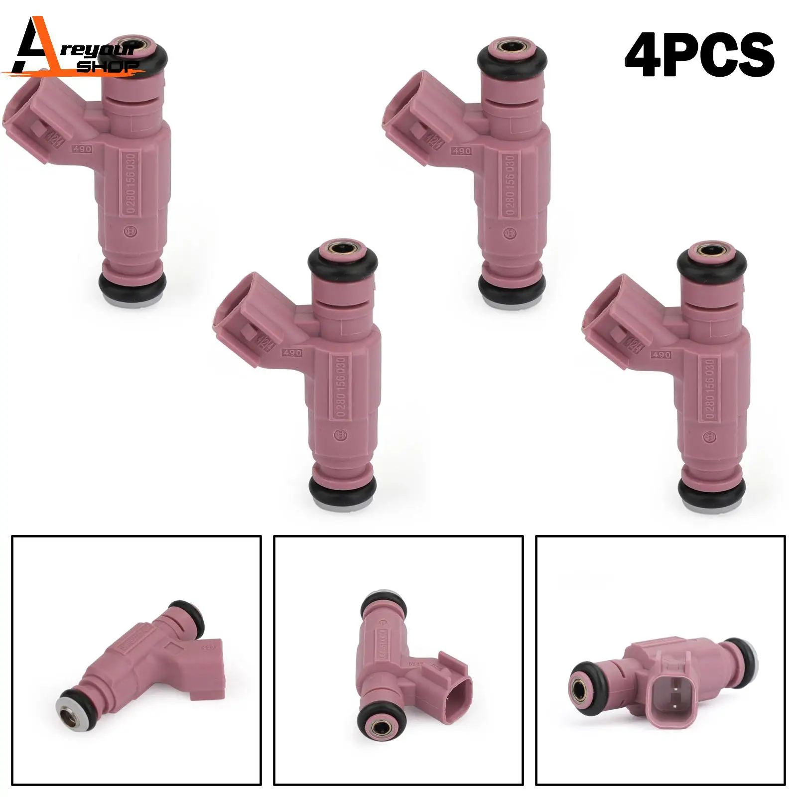 

Areyourshop For Neon For Chrysler PT Cruiser 2.4L Turbo 2003 4PCS Fuel Injectors 0280156030 04852747AA 0280156030 Car Auto Parts