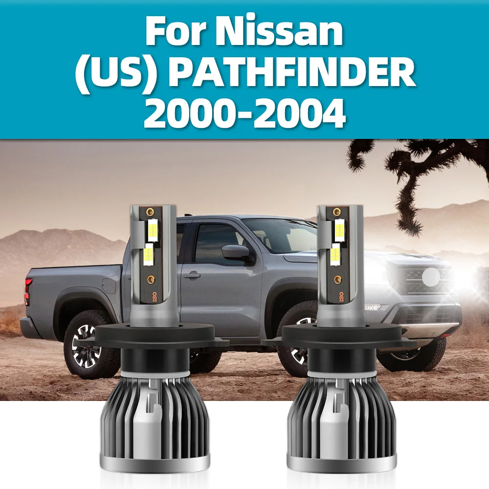 2PCS LED 110W Headlight 6000K Car Lights 20000LM CSP Chips Diode Lamps 12V For Nissan (US) PATHFINDER 2000 2001 2002 2003 2004