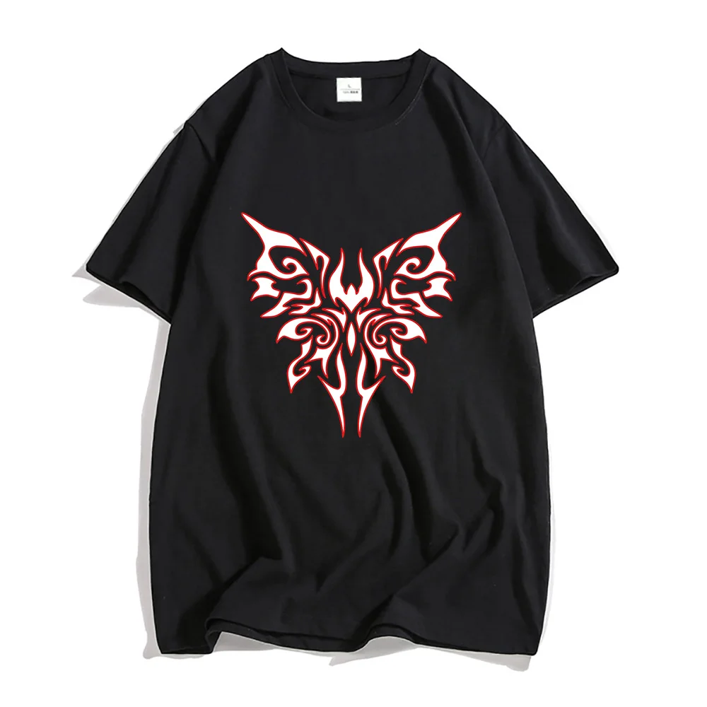 Bayonetta Butterfly Game Print T-shirts Summer Men/Women Cotton Tee-shirt Short Sleeve Casual Hip-hop Tshirts Streetwear Vintage