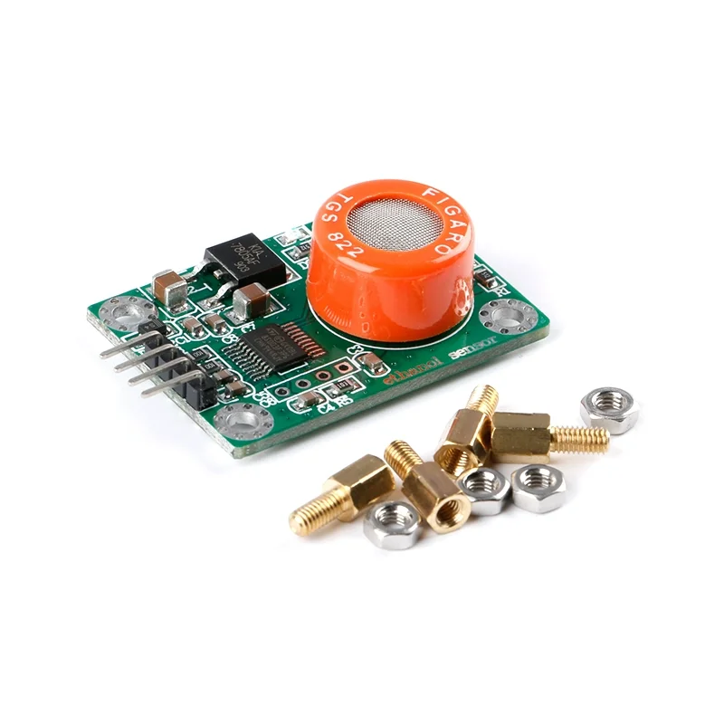 

TGS822 Alcohol Detection Sensor Module Serial port outputs ethanol alcohol gas measurement and connects to a computer