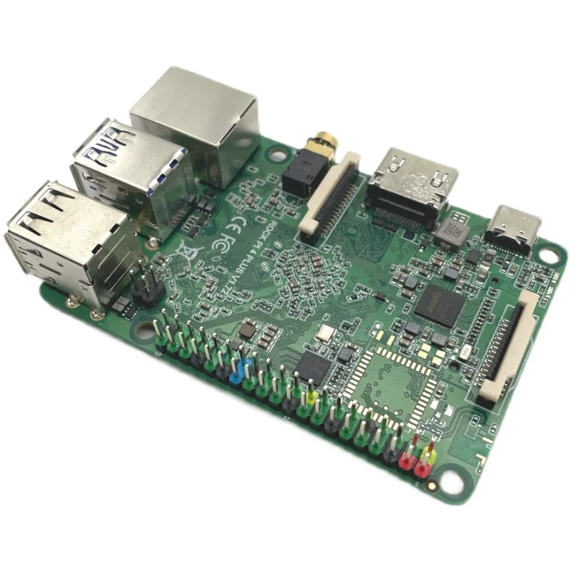 لوحة تطوير ROCK Pi 4A+ عالية السرعة OP1 فعالة من حيث التكلفة على متن eMMC RK3399 A+ متوافقة مع Raspberry Pi