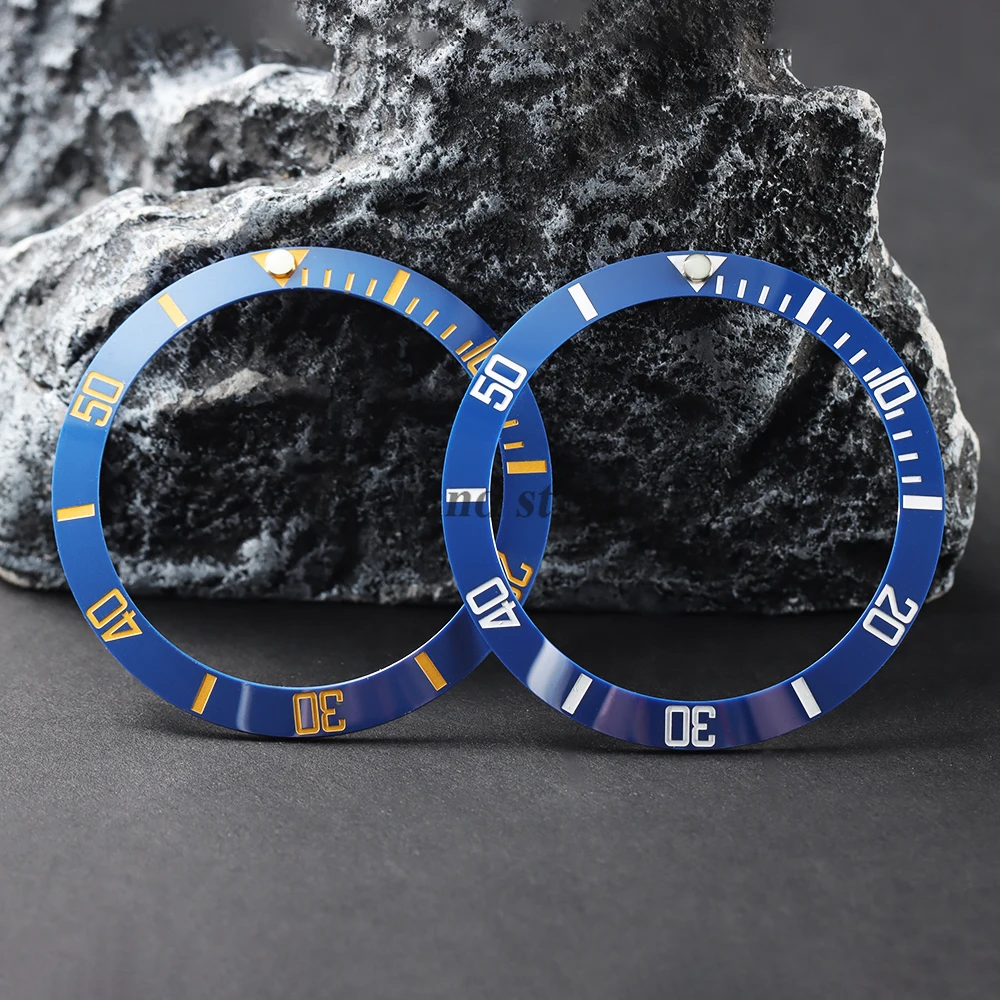 38 مللي متر سبائك السيراميك ساعة الحافة إدراج حلقة المنحدر ل رولكس صالح 40 مللي متر ساعة حافظة NH35 NH34 GMT الغوص الرجال ساعة جزء الملحقات