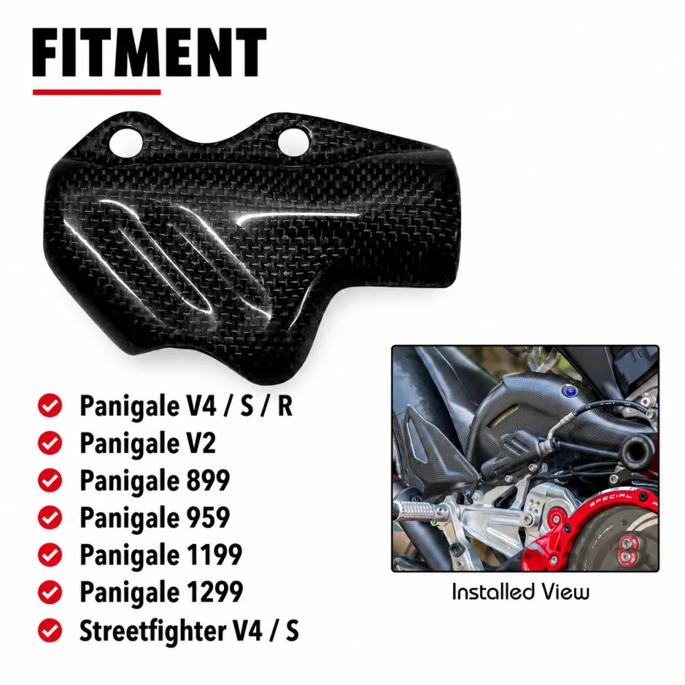 For DUCATI Panigale V4 S R V2 899 959 1199 1299 Streetfighter V4/S Protection Cap Motorcycle Carbon Fiber Rear Brake Pump Cover