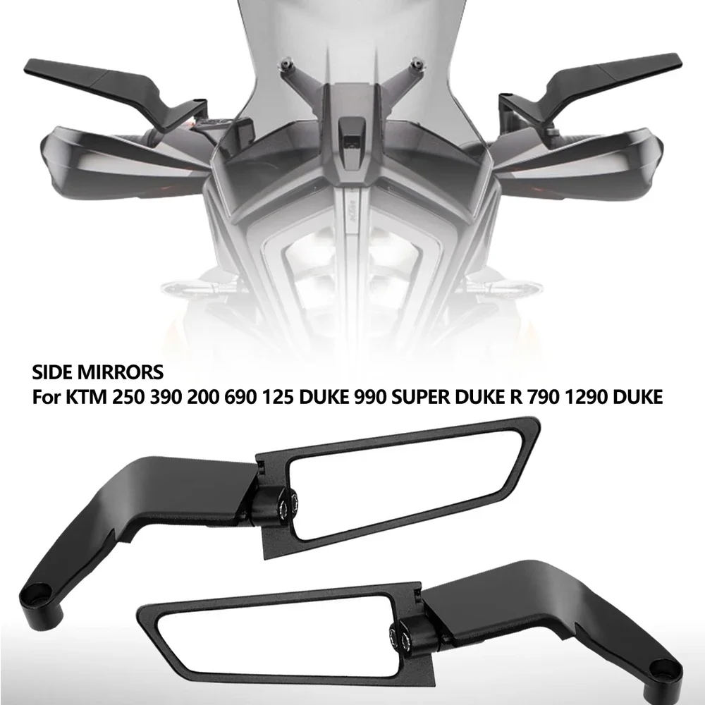 Espejos de motocicleta, espejo Stealth Winglets para girar, espejos ajustables para KTM 250 390 200 690 125 DUKE 990 SUPER R 790 1290