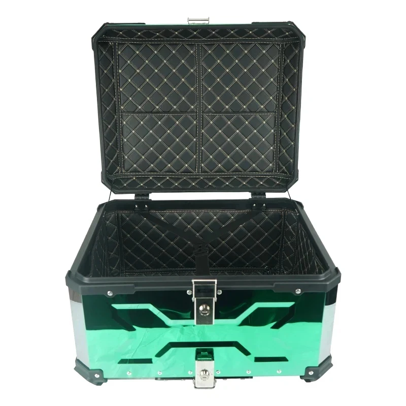 

Hot Selling 65L-X Green Cer Aluminum Alloy Top Box Motorcycle Tail