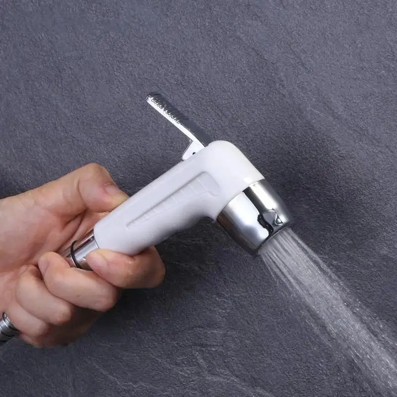 【S】Handheld Toilet Faucet Adjustable ABS Shower Bidets Pressurized Sprinkler Nozzle Toilet Cleaning Flusher Bathroom Parts
