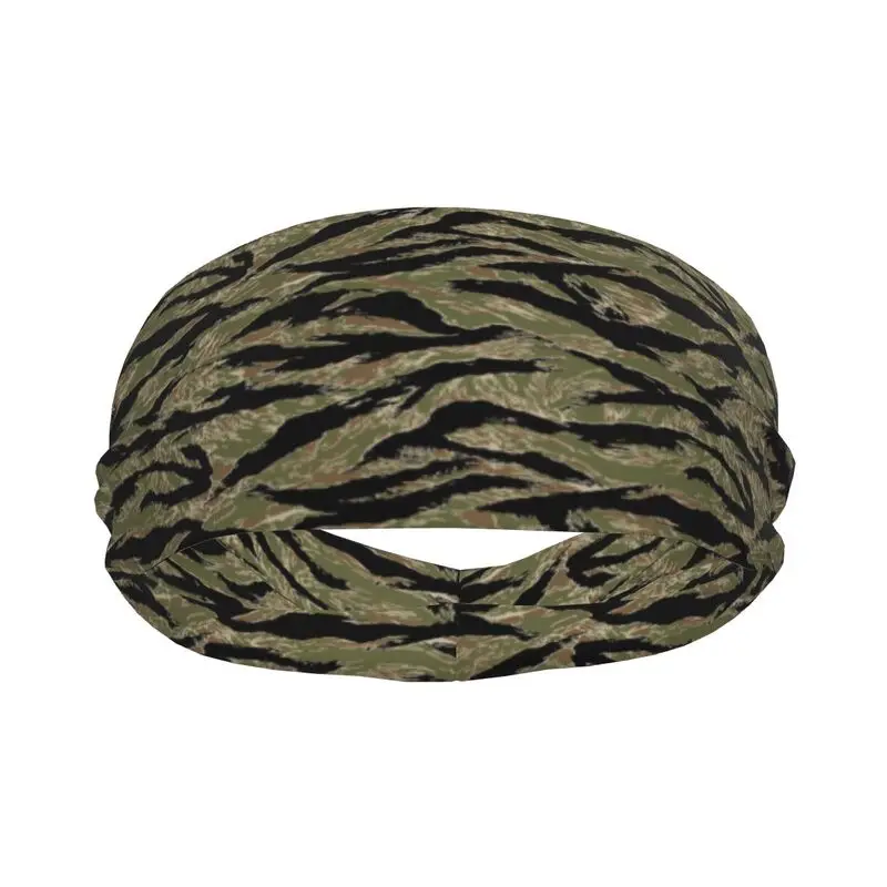 Tiger Stripe Camouflage Military Camo Sports Sweatband Head Bands Sweat Absorbing Headbands for Running Yoga Fitness Exercise