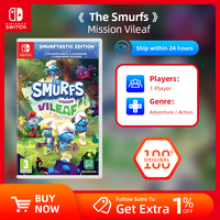 Nintendo Switch Game Deals - The Smurfs: Mission Vileaf - Games Physical Cartridge Support TV Tabletop Handheld Mode