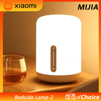 NEW Xiaomi Mijia Bedside Lamp 2 Smart Table LED Night Light Colorful 400 Lumens Bluetooth WiFi Touch Control for Home Kit Siri