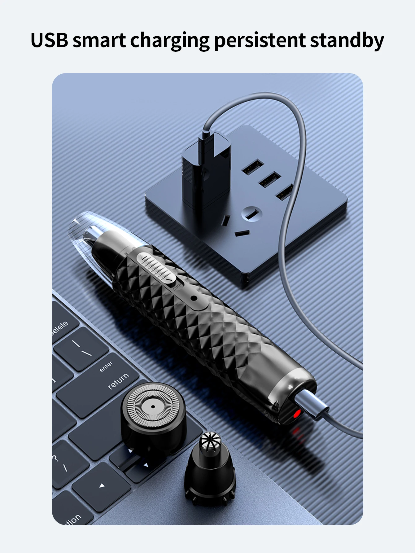 ماكينة تشذيب شعر الأنف 2 في 1 للرجال - 2025 احترافية غير مؤلمة قابلة لإعادة الشحن عبر USB، سهلة الاستخدام #3