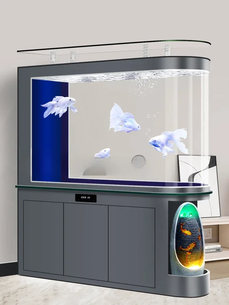 

Living Room Large Entrance Partition Aquarium Bottom Filter Change Water