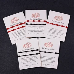 Lucky 7 Knots Red String Bracelets For Women Men Handmade Red Black Rope Chain Good Luck Amulet Bracelet Couple Wrist Jewelry