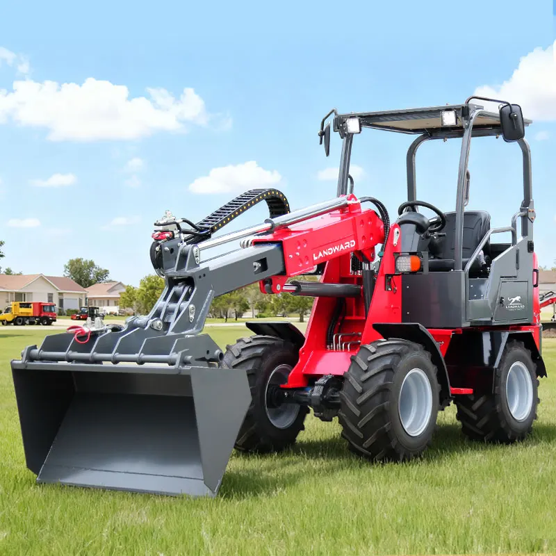 لودر زراعي أوروبي ممتد ذراع تلسكوبي محرك كوبوتا ديزل محمل صغير محمل مدمج مع مرفقات مخصصة