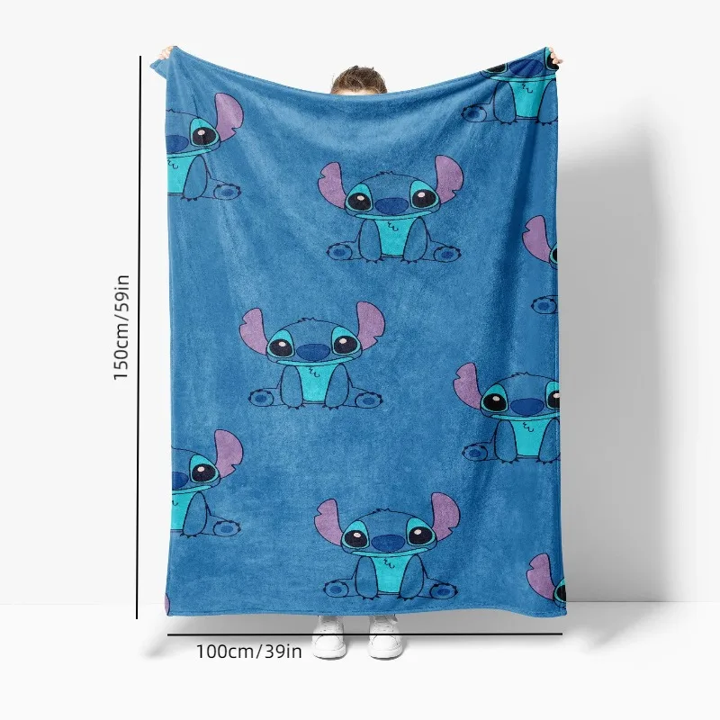 

1PC Stitch Pattern Blue Fleece Blanket ,Multifunctional blanket suitable for home, outdoor, travel, camping, nap cover blanket.