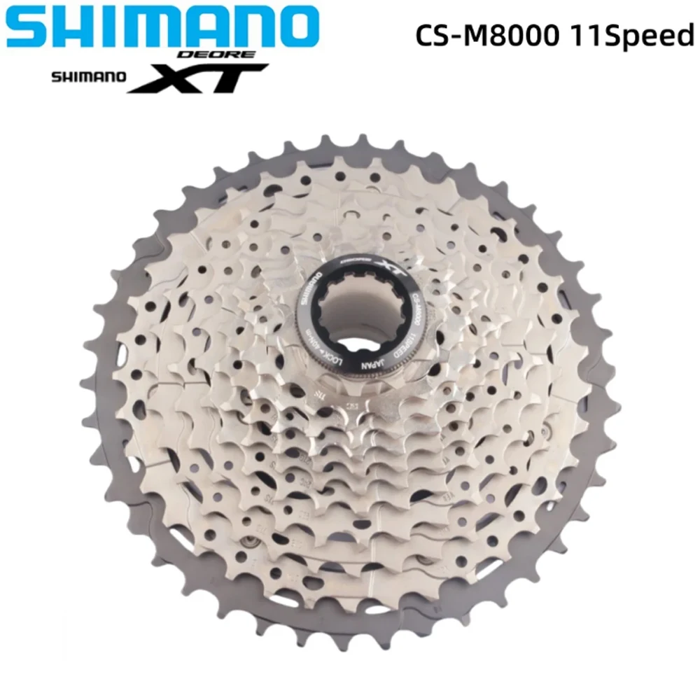 SHIMANO DEORE XT M8000 Cassette Sprocket 11 Speed CS-M8000 11-42T/11-46T HYPERGLIDE For MTB Bike Freewheel Bicycle Accessories