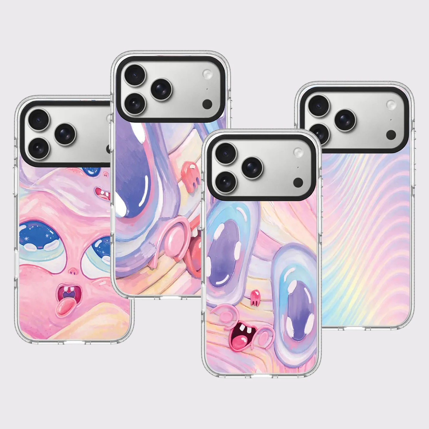 

Pink Face Cartoon White Border Magnetic Impact Phone Cover for IPhone 12 13 14 15 16 17 Pro Max Case for IPhone 17 Air