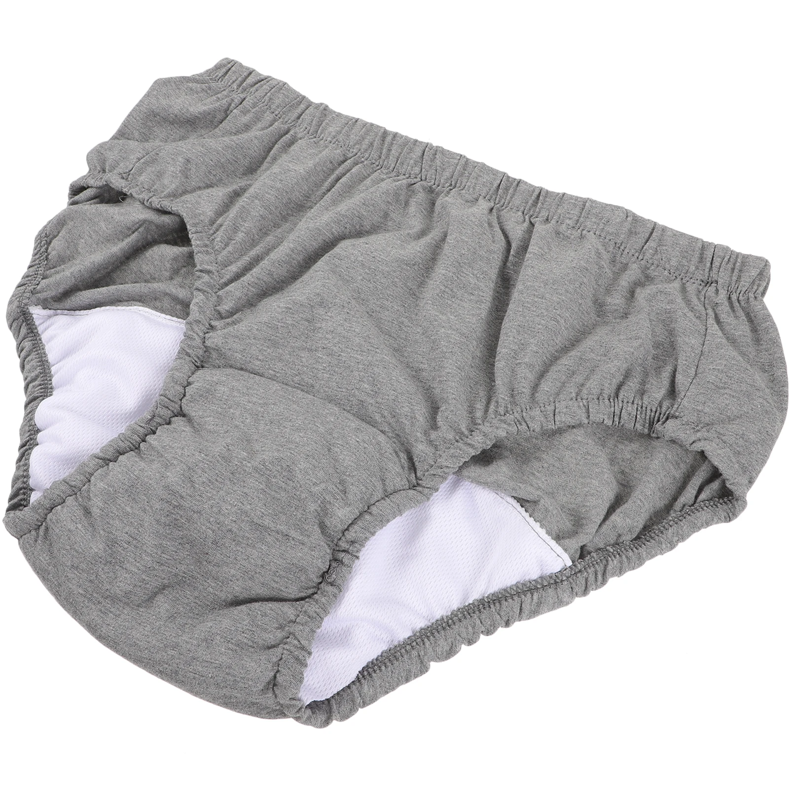 

Elastic Reusable Adult Diaper Washable Cotton Panties XXXL Deep Gray 40CC Breathable Waterproof Travel