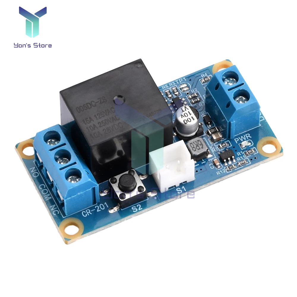 1Pcs 1 Channel DC 5-28V Latching Relay Module Single Key Bistable Switch MCU Control One Channel Relay 5V 12V 24V