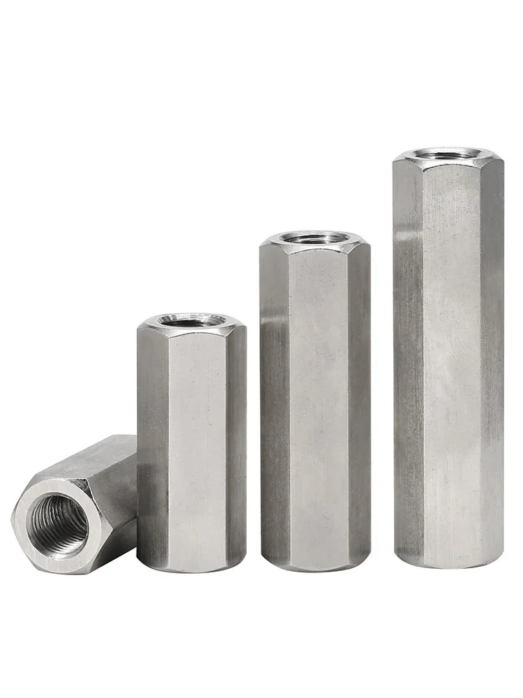 مكسرات اقتران قضيب سداسي من الخيوط اليمنى واليسرى من الفولاذ المقاوم للصدأ ، وصلة مقرنة ، مكسرات تمديد الأكمام ، ، من من من من الفولاذ المقاوم للصدأ #4