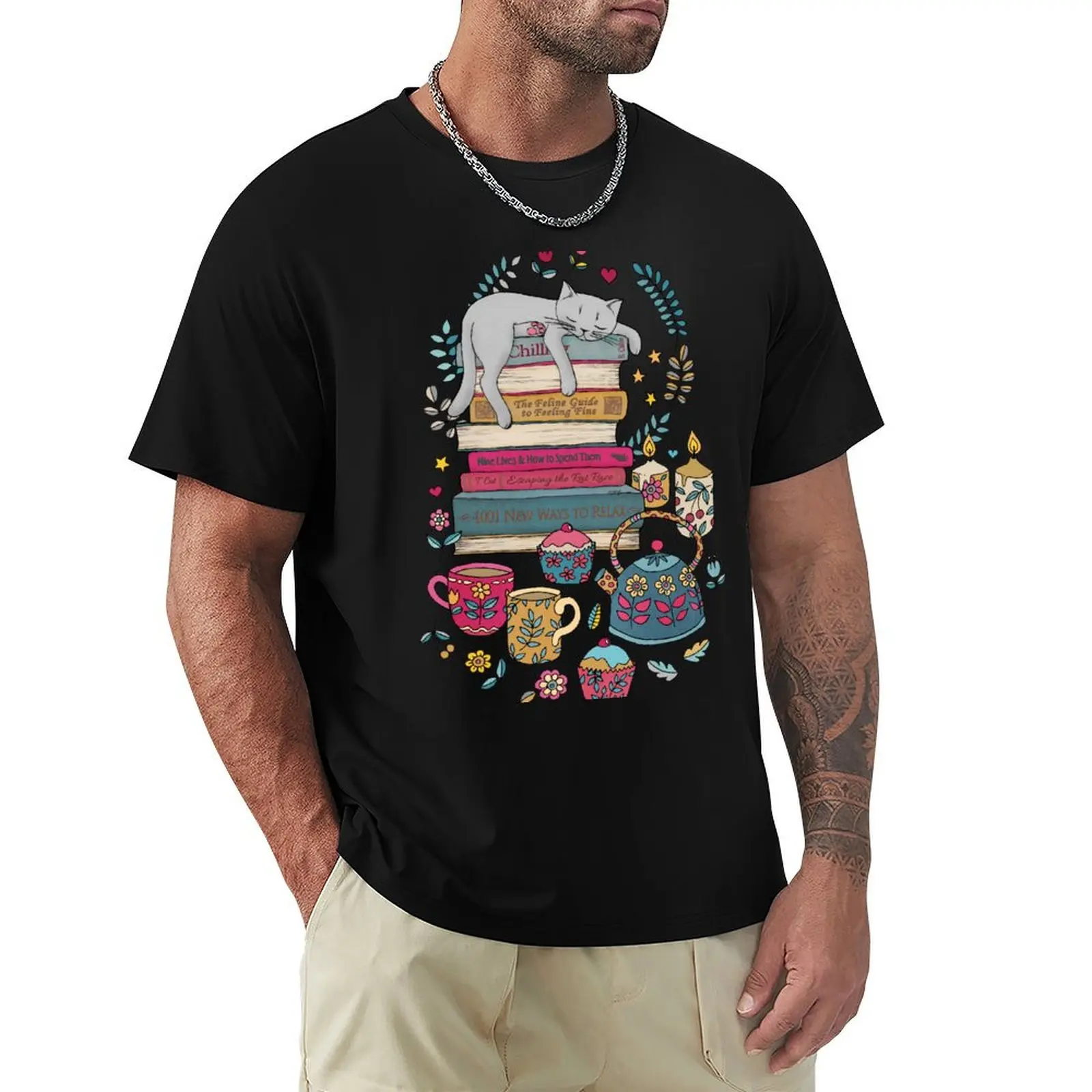 

How to Hygge Like a Cat T-Shirt shirts graphic oversized graphic tee topping customs oversized t shirt men