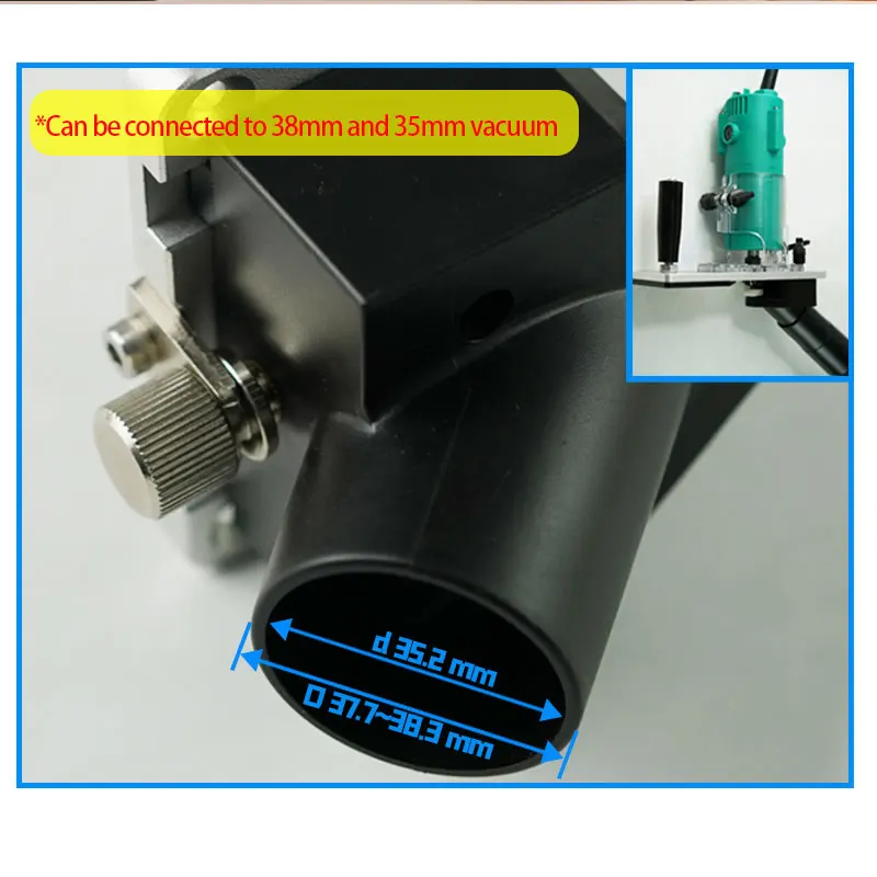 Wood Router Machine Woodworking Electric Trimmer 1/4“ Carving Milling Cutting Tools Carpenter Power Tools With Vacuum Cleaner