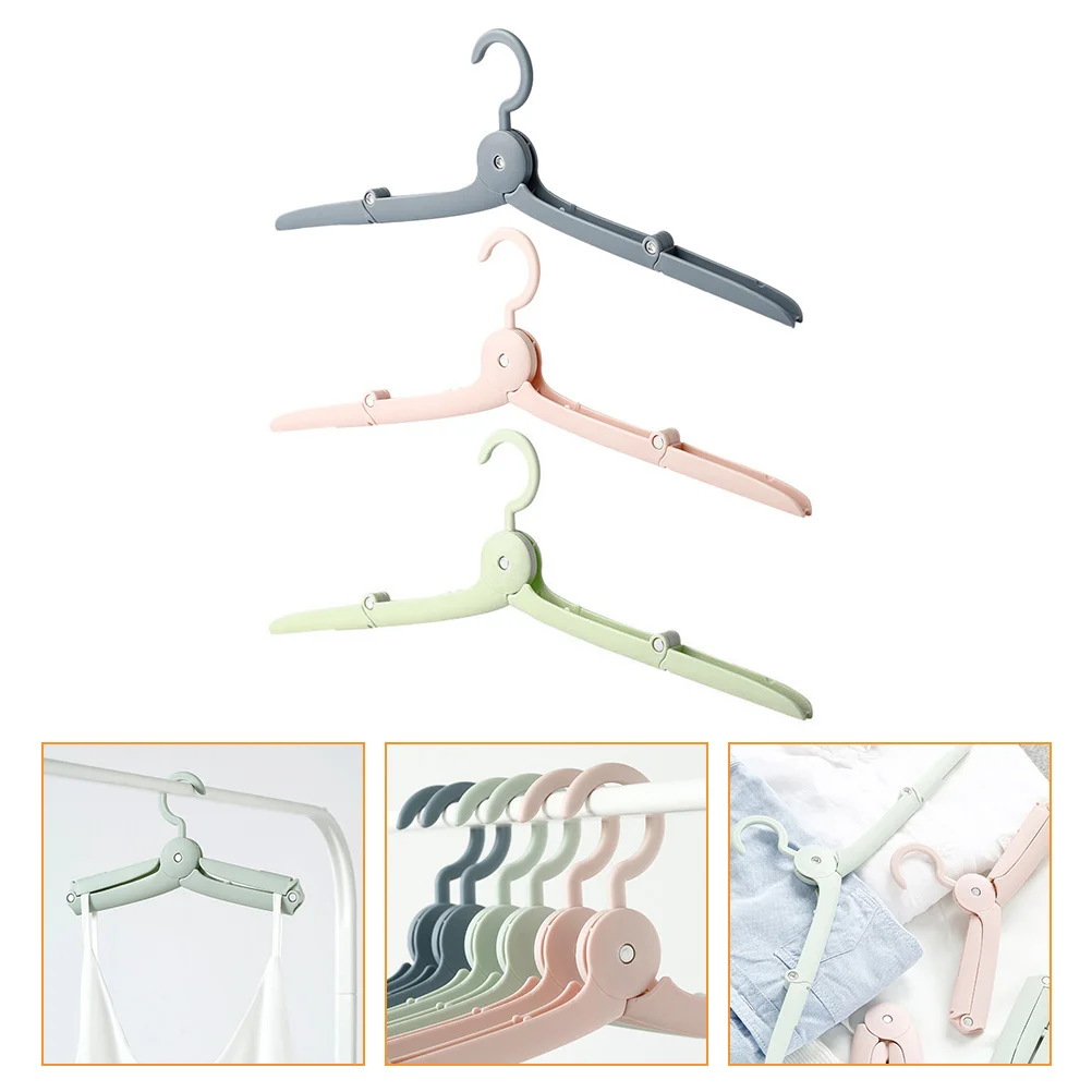 

1Set Portable Folding Hangers Folding Clothes Hanger Travel Foldable Hangers Lightweight Camping Multi-Functional