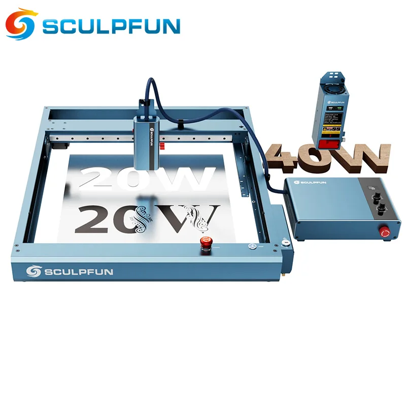 

SCULPFUN A9 Ultra 40W Diode Laser 20W Fiber Engraving Machine for All Material Dual Light Laser With 400*400mm Workspace