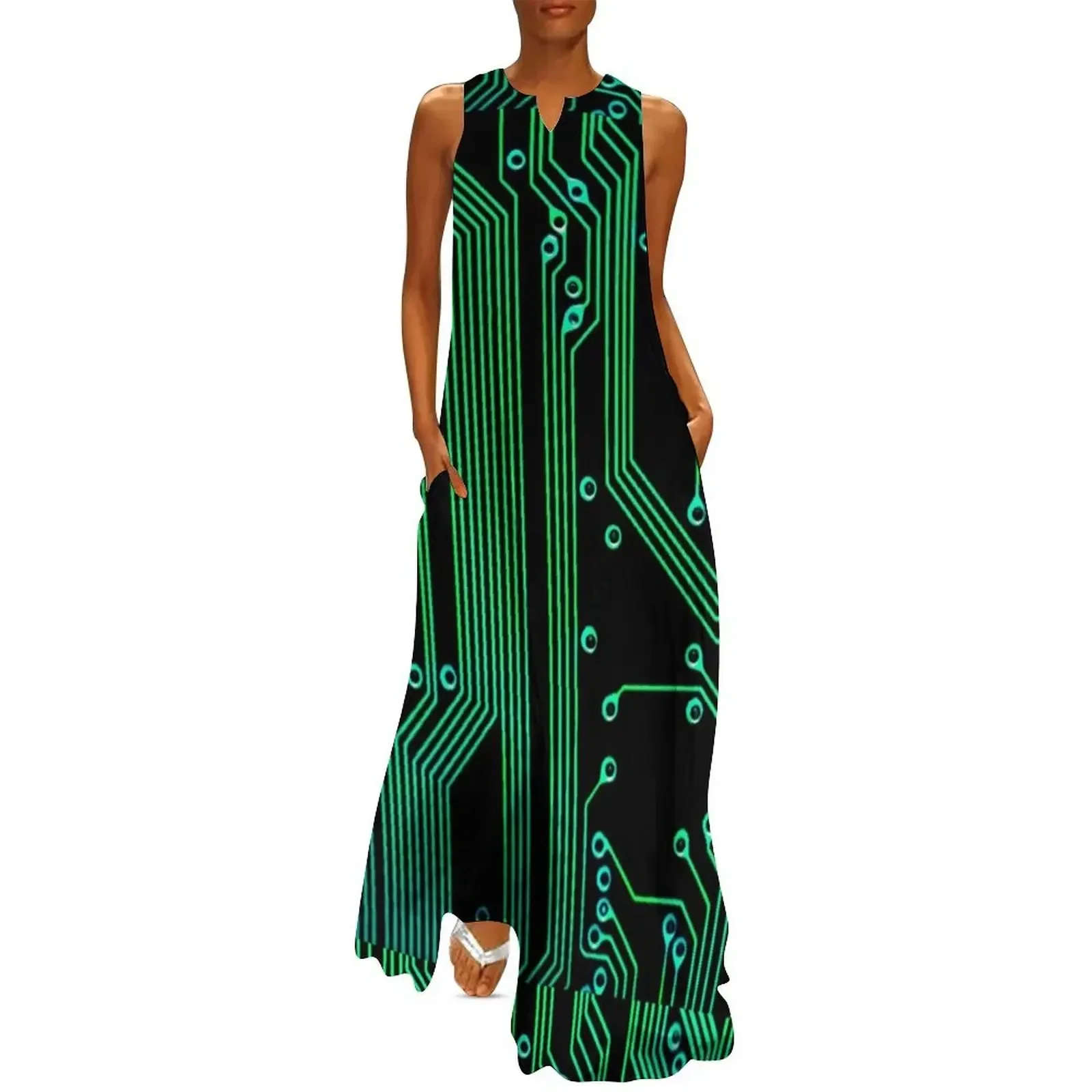 

Electric Circuit Board Long Dress womans clothing dresses for woman Woman fashion dresses for women 2025 Dress