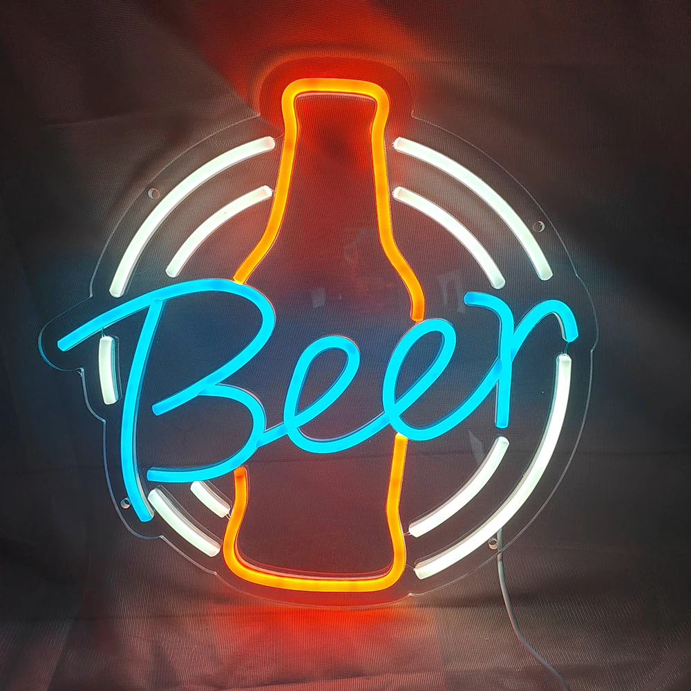 

Beer Neon Light Sign Lighted Beer Signs LED Neon Signs Beer Bar Pub Recreation LED Neon Lights Art Wall Decorative Sign