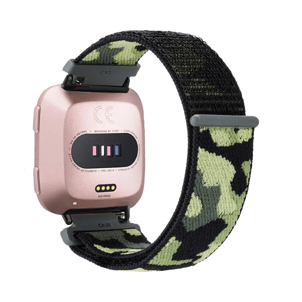 

Камуфляжные ленты для браслета Fitbit Versa 2/Versa/Versa Lite/Versa SE, нейлоновый ремешок на липучке