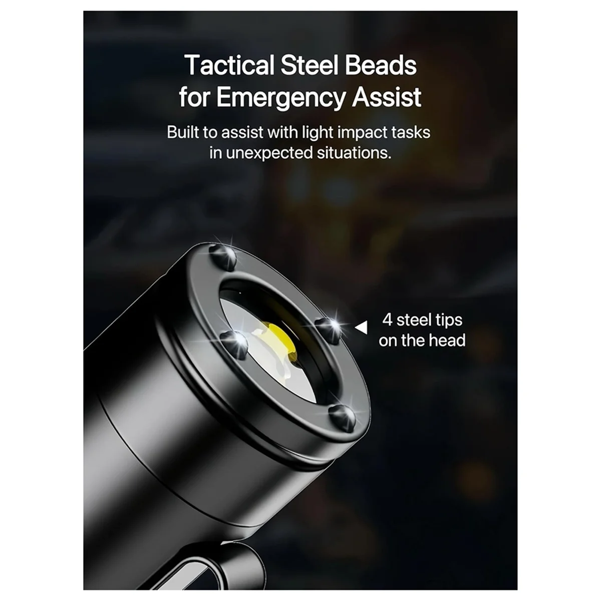 New Taclight Ultimate Survival Flashlight 500 Lumens Rechargeable Flashlight Waterproof Pocket Keychain Flashlights A