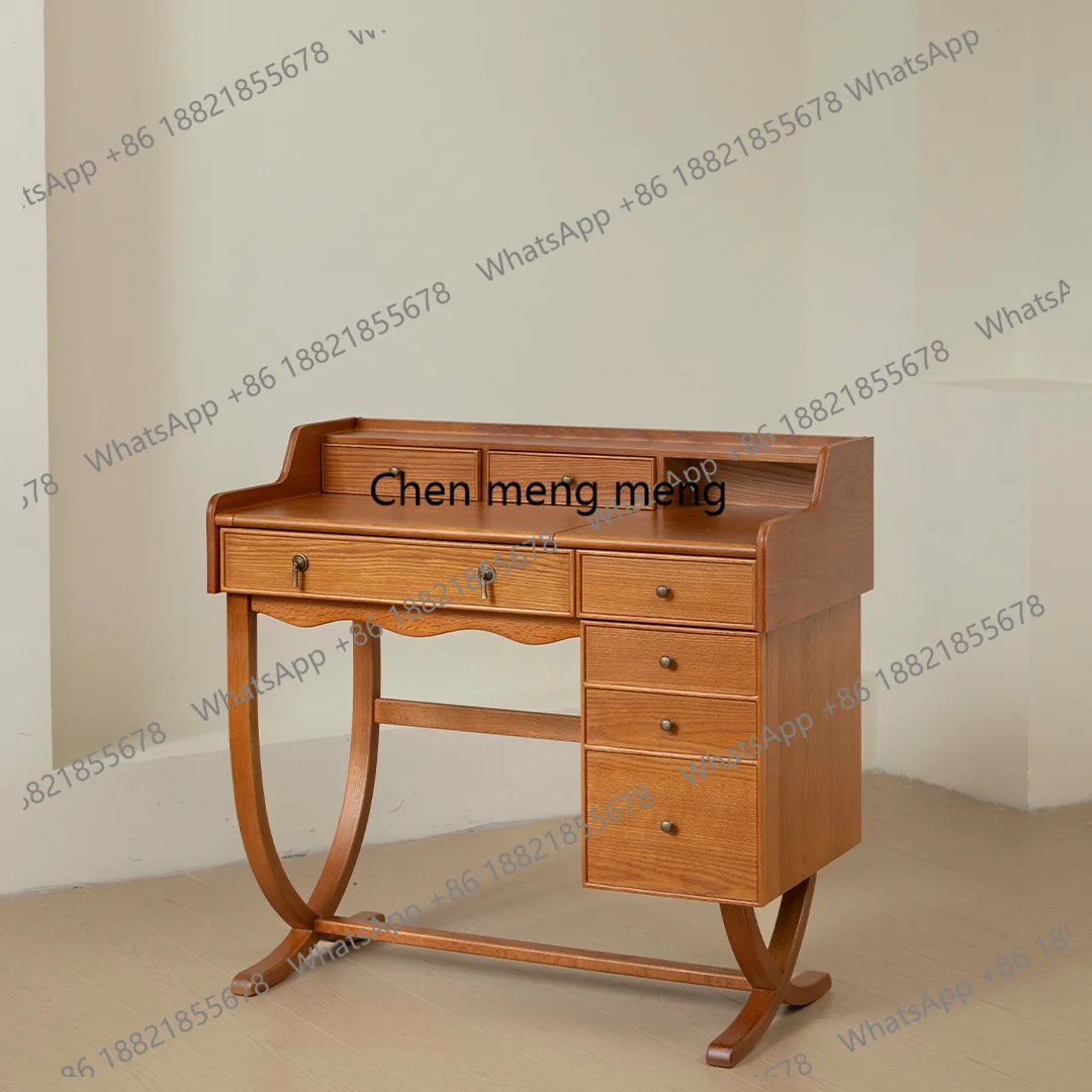 

Persimmon Life Daily Dressing Table French Vintage Multifunctional Multi-scenario Application Solid Wood Bedroom Makeup Table