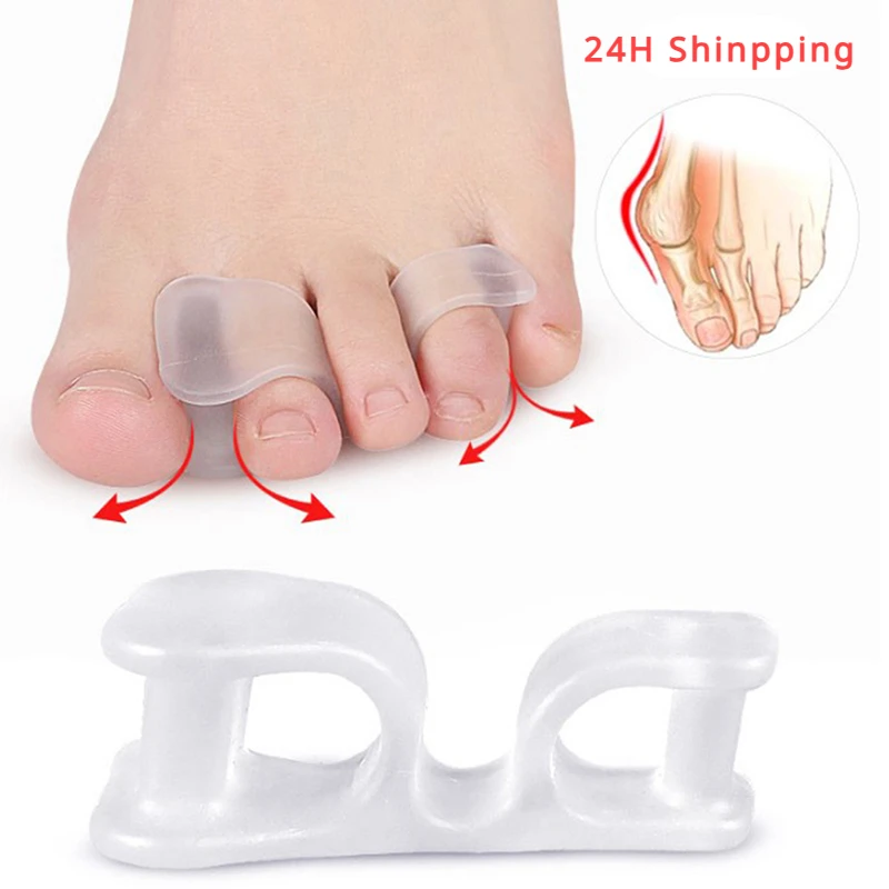 Separador de dedos de Gel para el cuidado de los pies, Protector de dedos para corregir el dolor de pies y juanetes, Hallux Valgus, 2 piezas = 1 par