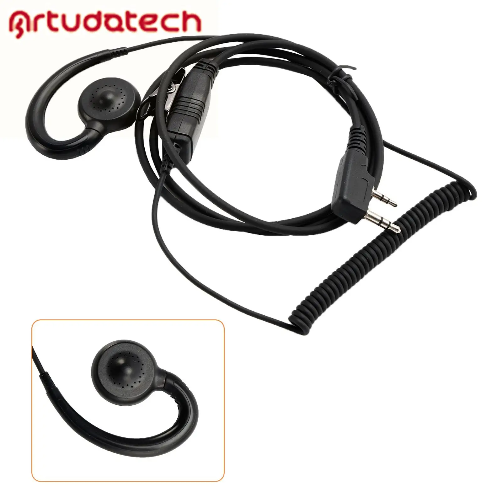 K-018 Small PTT-B6 Curve Hook Earhook Headset for TK-240 TH-G71A LT-2288 UV-5RA