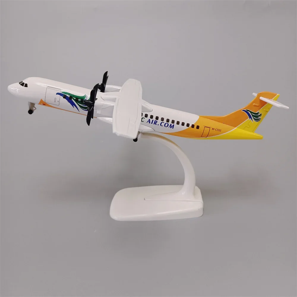 Modelo fundido do avião do metal com rodas e hélices, companhias aéreas de Vietname, ATR, Malásia, CEBU, PINOS, ar ATR, liga, 20cm