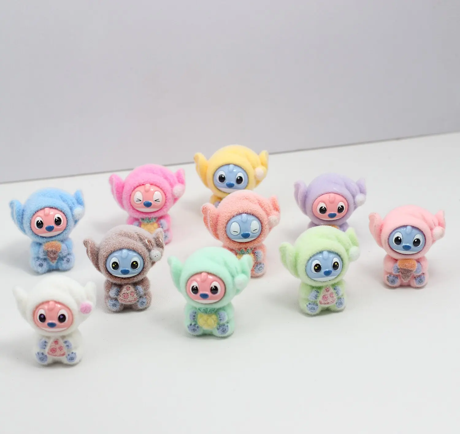 2025 New Disney Stitch Eat Sleep Series Blind Box Pendant Cute Doll Mystery Box Toy flocking Doll Holiday Gift Christmas gifts