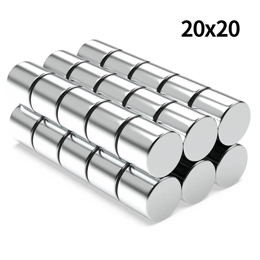 

20x20mm N35 Super Strong Neodymium Magnet Round NdfeB Powerful Permanent Magnetic imanes Refrigerator Magnets 20*20