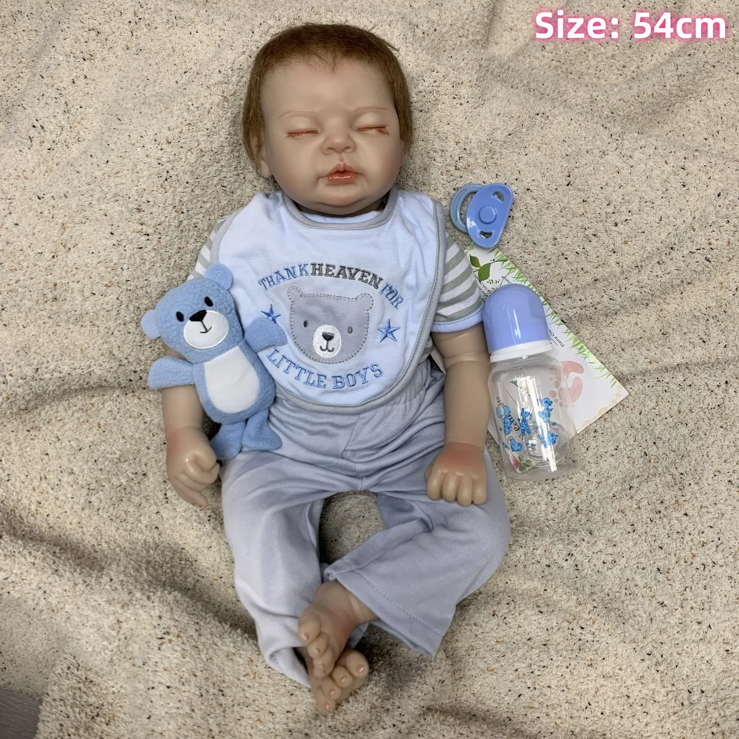 AnjoDoll 18-20 بوصة رسمت تولد من جديد دمية طفل، شعر متجذر الوليد دمية طفل نابض بالحياة بيبي دمية واقعية لعبة Boneca Brinquedo