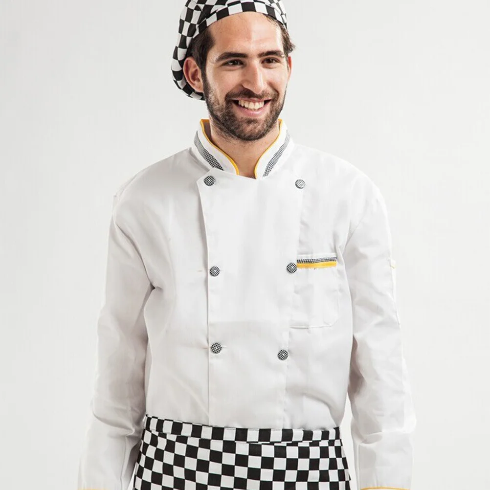 Chaqueta de Catering duradera y transpirable de manga larga, diseño Unisex para restaurante, Hotel, chaqueta de Chef de manga larga Xxxl