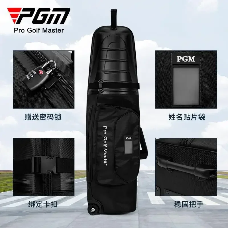 PGM Golf Aviation Bag Hard Shell Anti Collision Squeeze Aircraft Consignment Men Women Belt Roller Skating Travel Bags HKB014