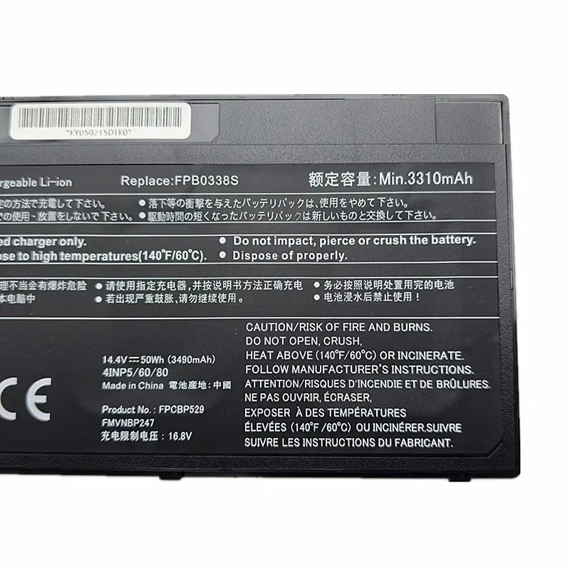 FPB0338S FPCBP529  FMVNBP247 Laptop Battery for  FUJITSU LifeBook E559  E549 E459  E548  E449 14.4V 3490mAh 50WH