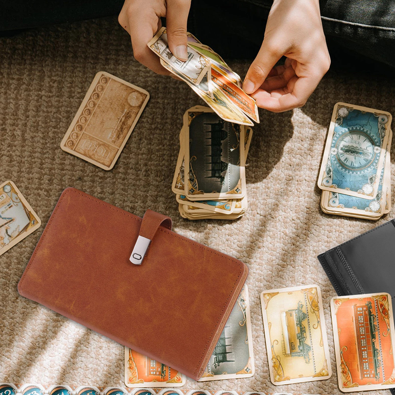 

Large Capacity Card Album Game Trading Sports Cards Binder Holder Book Storage Waterproof Protection for Collectors Multi
