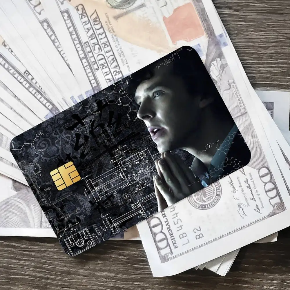 Movie S-Sherlock H-Holmes K Poster Credit Skin Cover Card Stickers 4PCS Film Bus Pass Front Decoration Bank Debit Waterproof