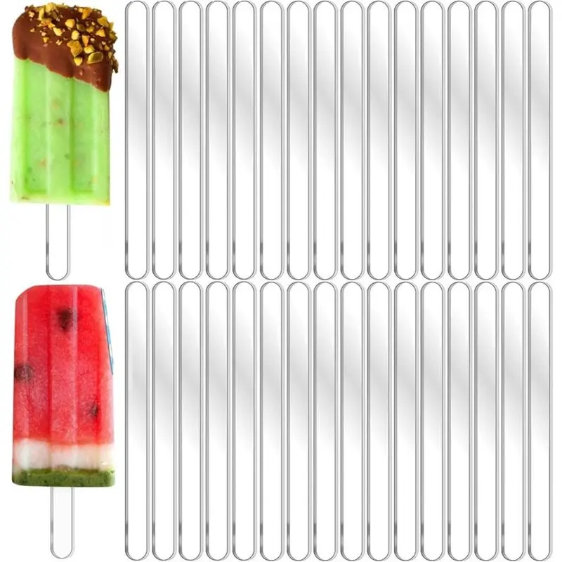 B62B-Reusable Acrylic Popsicles Sticks(150 Pcs), Transparent For Cakesicle Mold Mirror Popsicles Sticks For Cake Pops(4.5 In) B